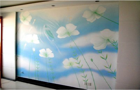  石狮画墙绘怎么画好白云的蓬松感？