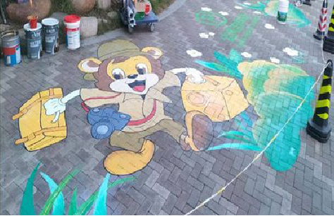  石狮夏季画地面彩绘会遇到的问题