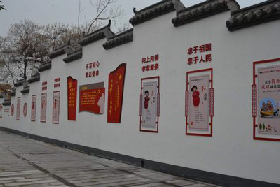  石狮墙体彩绘-乡村文化墙