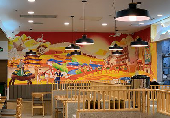  石狮商业空间彩绘介绍。