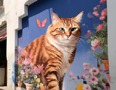  石狮自己绘制有个性的手绘墙