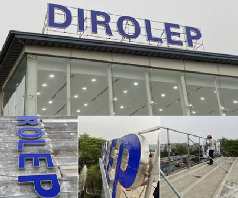  石狮楼顶发光字安装的注意事项。